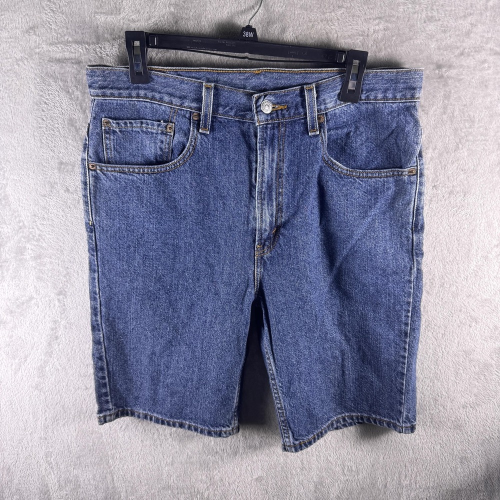 Levi's 505 Bermuda Shorts Mens 33 Blue Denim Regular Fit 5-Pocket Casual Summer